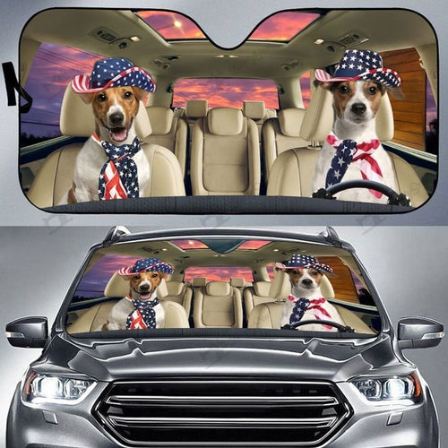 Jack Russell Terrier Auto Sun Shade Car Windshield Window Cover Sunshade