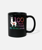 100 Days School No Probllama Ceramic Mug Gift, Double Side Coffee Mugs, Funny Gifts For Mom, Dad, Son, Daughter