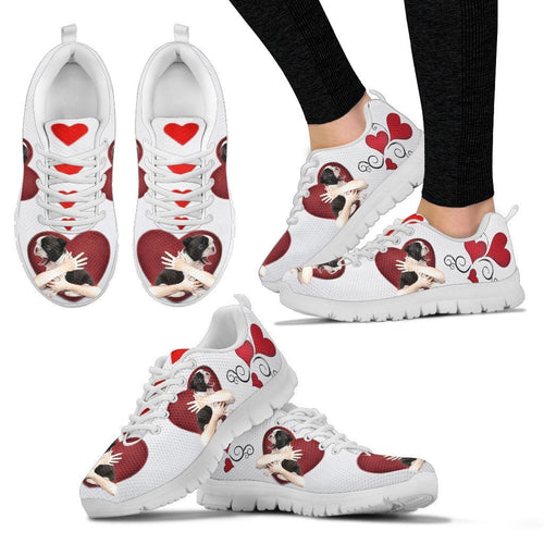 Valentine's Day Special-Boston Terrier in heart Print Running Shoes For Women-Free Shipping