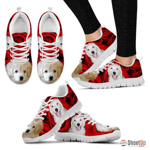 White labradoodle Running Shoe For Women- Free Shipping