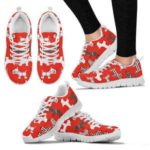 Scottish Terrier Pattern Print Sneakers For Women- Express Shipping