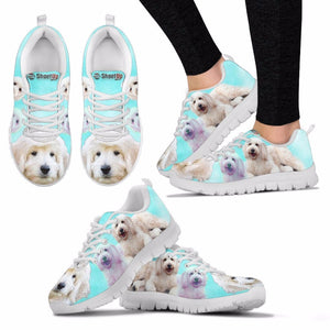 Smiling Goldendoodle Print Sneakers For Women- Free Shipping-For 24 Hours Only