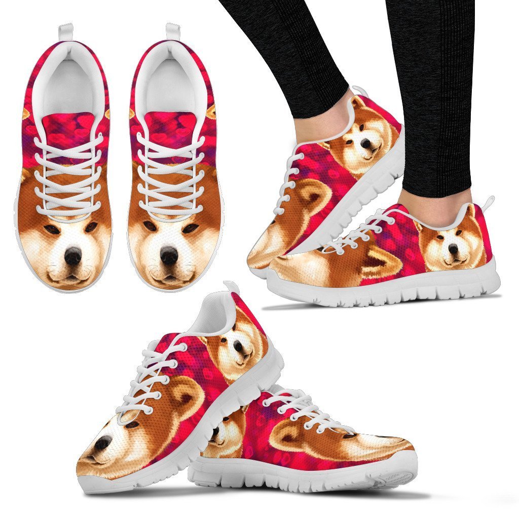 Valentine's Day Special-Akita Dog Print Running Shoes For Women- Free Shipping