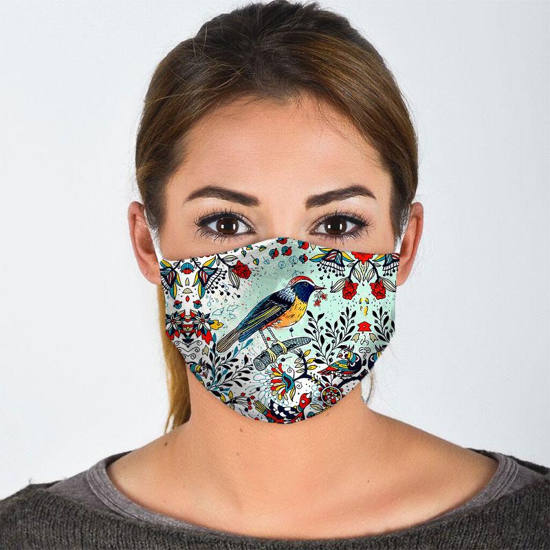 Bird Face Mask Face Cover Filter Pm 2.5 Men, Women 3D Fashion Outdoor
