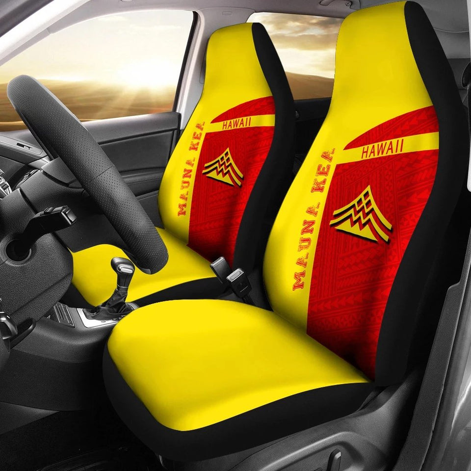 Hawaii Mauna Kea Polynesian Sport Car Seat Cover - Premium Style - AH - J7