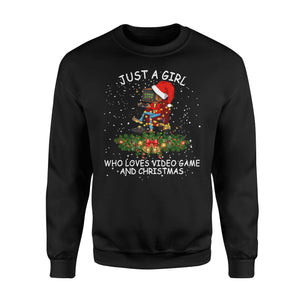 Just A Girl Who Love Video Games And Merry Christmas Xmas Santa Claus Laugh Hat Light Gift Funny Apparel Clothing T-Shirt - Standard Fleece Sweatshirt Just A Girl Who Love Video Games And Merry Christmas Xmas Santa Claus Laugh Hat Light Gift Funny Apparel Clothing T-Shirt - Standard Fleece Sweatshirt - Vegamart.com
