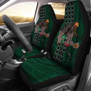 Kakau Blue Hawaii Warrior Football Car Seat Covers - AH - J11