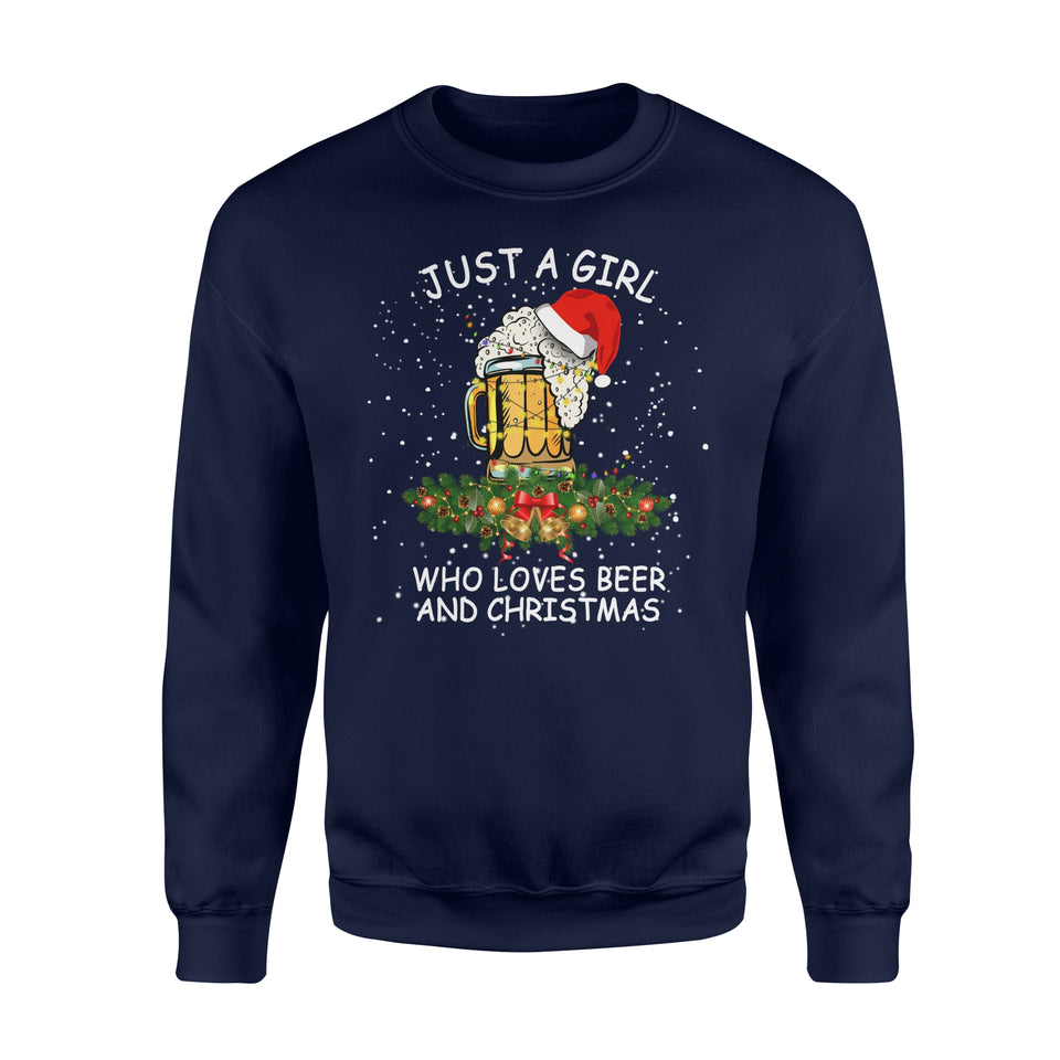 Just A Girl Who Love Beer And Merry Christmas Xmas Santa Claus Laugh Hat Light Gift Funny Apparel Clothing T-Shirt - Standard Fleece Sweatshirt Just A Girl Who Love Beer And Merry Christmas Xmas Santa Claus Laugh Hat Light Gift Funny Apparel Clothing T-Shirt - Standard Fleece Sweatshirt - Vegamart.com