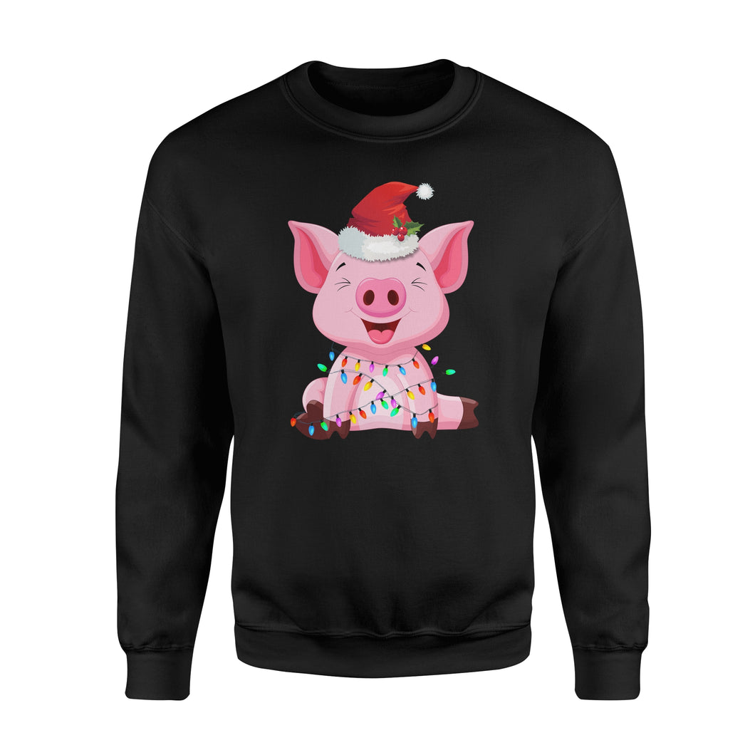 Pig Merry Christmas Light Xmas Funny Clothing Apparel T-shirt - Standard Fleece Sweatshirt Pig Merry Christmas Light Xmas Funny Clothing Apparel T-shirt - Standard Fleece Sweatshirt - Vegamart.com