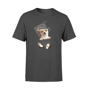 Chihuahua Pocket Halloween T Shirt Scary Pumpkin Funny Costume Printing Personalised T-Shirts