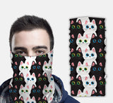 Cat Back White Face Shield Face Cover 3D Headband Scarf Men, Women Outdoor All Over Print Cat Back White Face Shield Face Cover 3D Headband Scarf Men, Women Outdoor All Over Print - Vegamart.com
