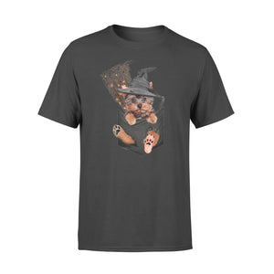 Yorkshire Terrier Pocket Halloween T Shirt Scary Pumpkin Funny Costume Printing Personalised T-Shirts