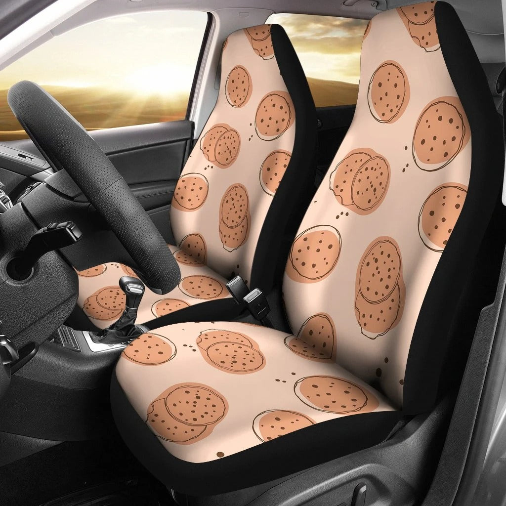Biscuit Cookie Car Seat Covers Set 2 Pc, Car Accessories Car Mats Covers Biscuit Cookie Car Seat Covers Set 2 Pc, Car Accessories Car Mats Covers - Vegamart.com