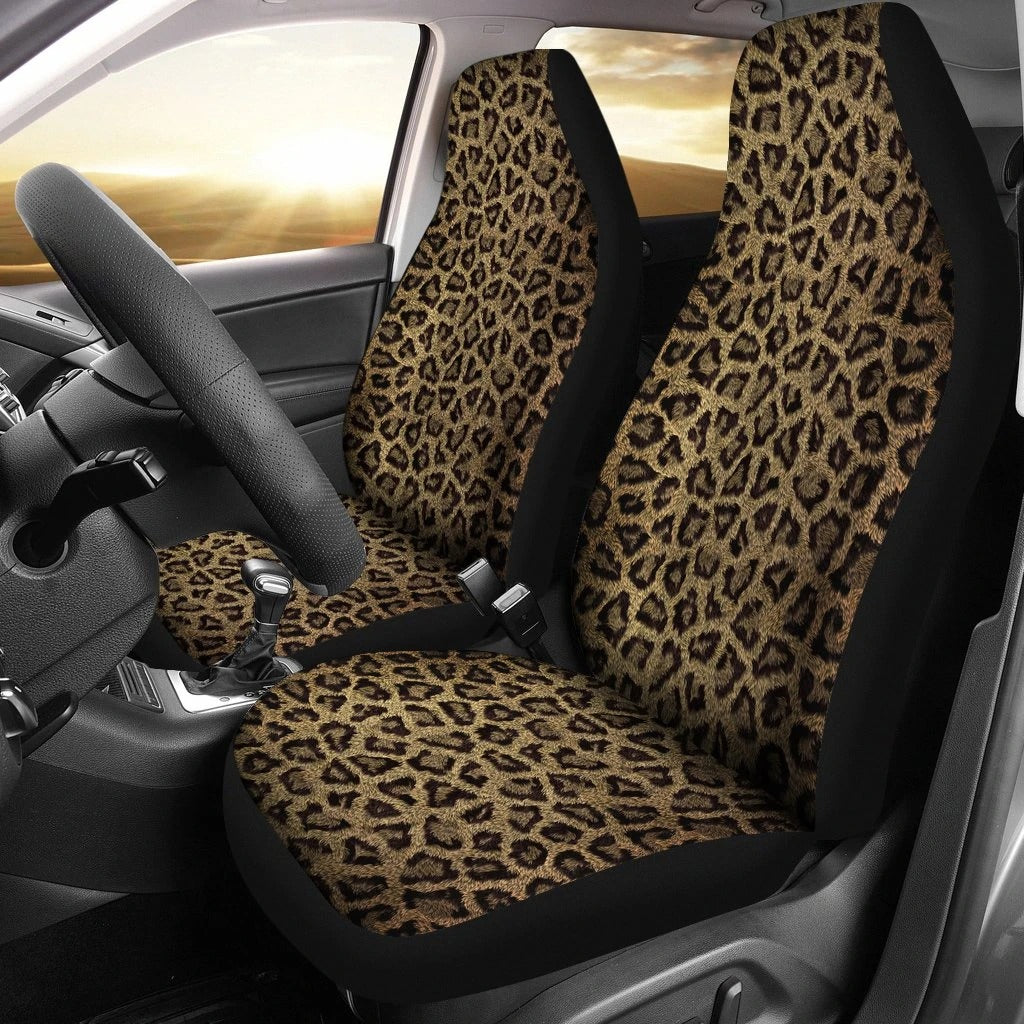 Cheetah Leopard Car Seat Covers Set 2 Pc, Car Accessories Car Mats Covers Cheetah Leopard Car Seat Covers Set 2 Pc, Car Accessories Car Mats Covers - Vegamart.com