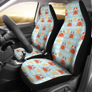 Crab Starfish Car Seat Covers Set 2 Pc, Car Accessories Car Mats Covers Crab Starfish Car Seat Covers Set 2 Pc, Car Accessories Car Mats Covers - Vegamart.com