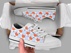 Fox Low Top Shoes For Women, Shoes For Men Custom Shoes White Fox Low Top Shoes For Women, Shoes For Men Custom Shoes White - Vegamart.com