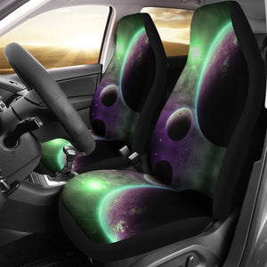 Green Galaxy Space Moon Earth Car Seat Covers Set 2 Pc, Car Accessories Car Mats Covers Green Galaxy Space Moon Earth Car Seat Covers Set 2 Pc, Car Accessories Car Mats Covers - Vegamart.com