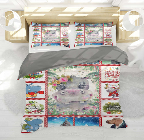 Hippo Bedding Sets Duvet Covers Pillowcases Comforter Sets 3 PC Hippo Bedding Sets Duvet Covers Pillowcases Comforter Sets 3 PC - Vegamart.com