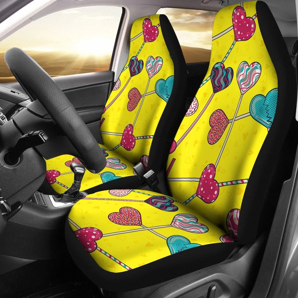 Lollipop Heart Car Seat Covers Set 2 Pc, Car Accessories Car Mats Covers Lollipop Heart Car Seat Covers Set 2 Pc, Car Accessories Car Mats Covers - Vegamart.com