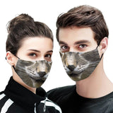 Lynx Cat Face Mask Face Cover Filter PM 2.5 Polyester Antibacterial 3D Men, Women Fashion Outdoor Lynx Cat Face Mask Face Cover Filter PM 2.5 Polyester Antibacterial 3D Men, Women Fashion Outdoor - Vegamart.com