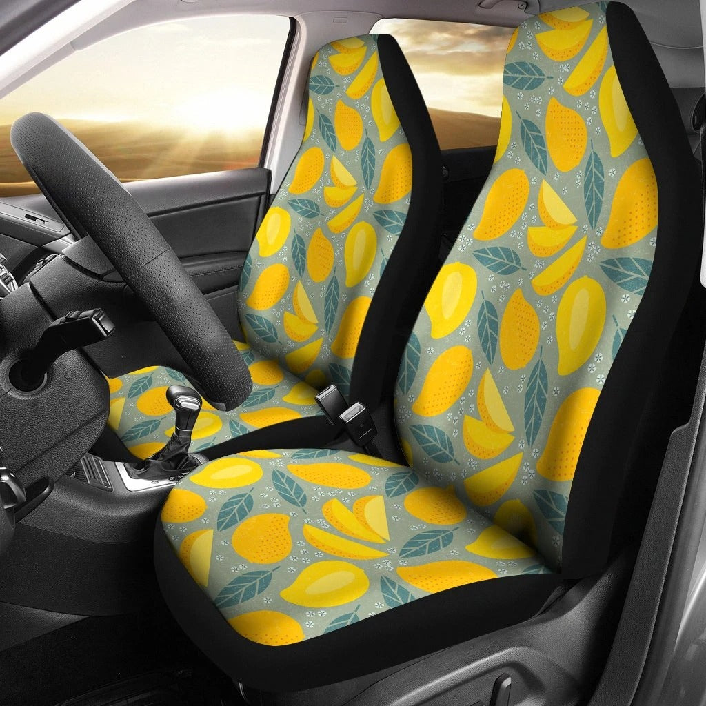 Mango Cute Car Seat Covers Set 2 Pc, Car Accessories Car Mats Covers Mango Cute Car Seat Covers Set 2 Pc, Car Accessories Car Mats Covers - Vegamart.com