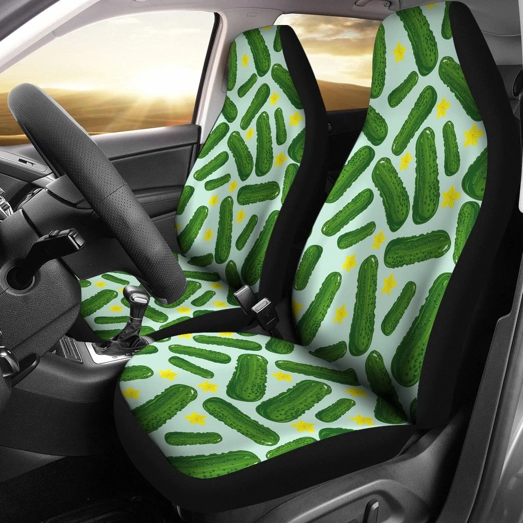 Pickle Cucumber Car Seat Covers Set 2 Pc, Car Accessories Car Mats Covers Pickle Cucumber Car Seat Covers Set 2 Pc, Car Accessories Car Mats Covers - Vegamart.com
