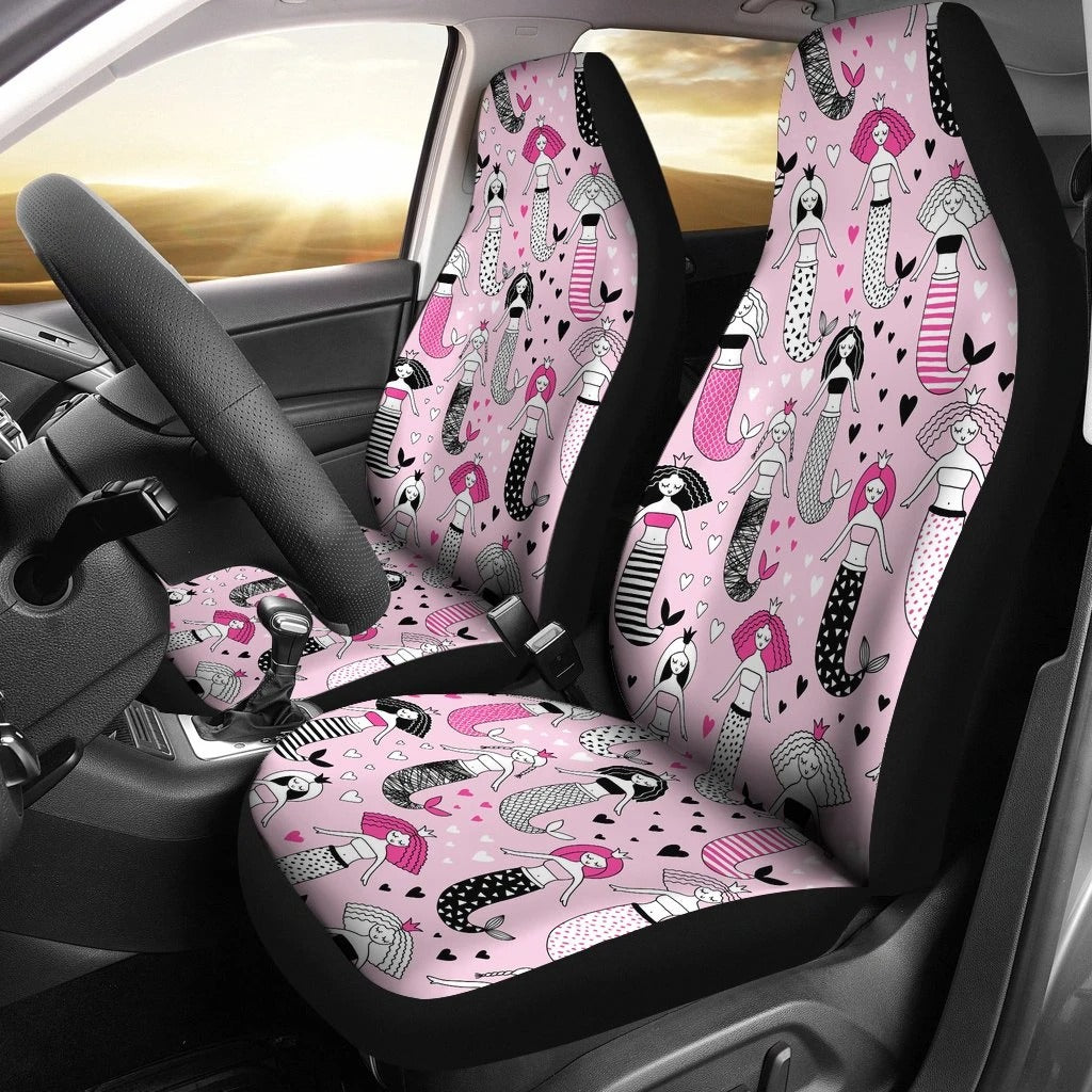 Pink Girly Mermaid Teal Scales Car Seat Covers Set 2 Pc, Car Accessories Car Mats Covers Pink Girly Mermaid Teal Scales Car Seat Covers Set 2 Pc, Car Accessories Car Mats Covers - Vegamart.com