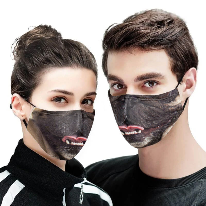 Pug Dog Face Mask Face Cover Filter PM 2.5 Polyester Antibacterial 3D Men, Women Fashion Outdoor Pug Dog Face Mask Face Cover Filter PM 2.5 Polyester Antibacterial 3D Men, Women Fashion Outdoor - Vegamart.com