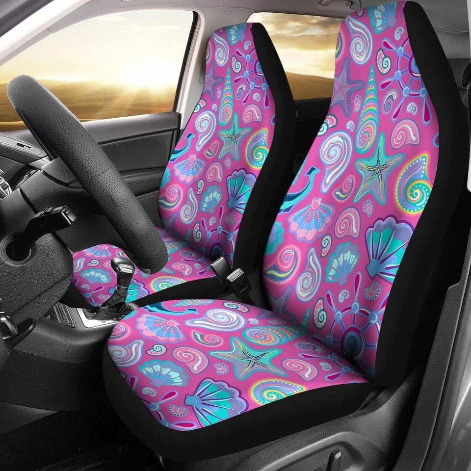 Starfish Pink Car Seat Covers Set 2 Pc, Car Accessories Car Mats Covers Starfish Pink Car Seat Covers Set 2 Pc, Car Accessories Car Mats Covers - Vegamart.com