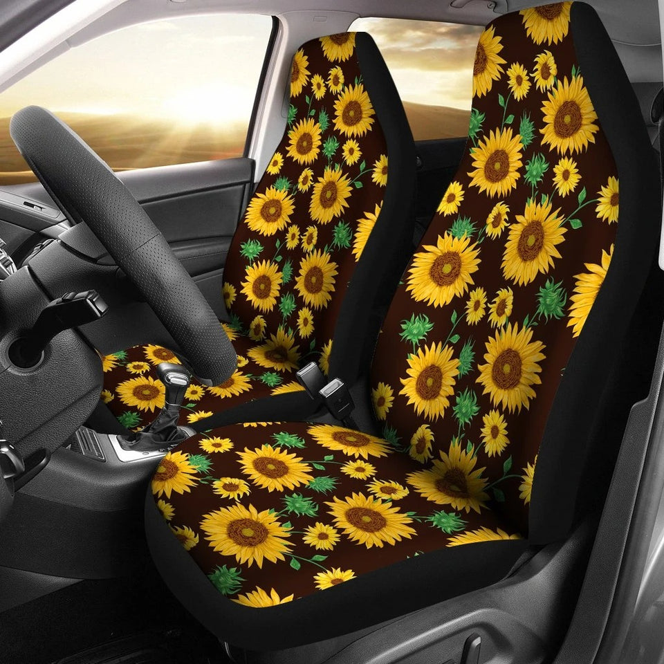 Sunflower Car Seat Covers Set 2 Pc, Car Accessories Car Mats Covers Sunflower Car Seat Covers Set 2 Pc, Car Accessories Car Mats Covers - Vegamart.com