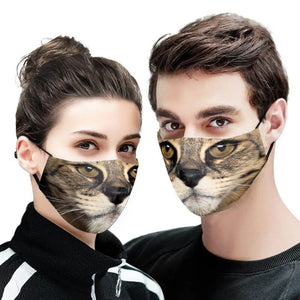 Serval Cat Face Mask Face Cover Filter PM 2.5 Polyester Antibacterial 3D Men, Women Fashion Outdoor Serval Cat Face Mask Face Cover Filter PM 2.5 Polyester Antibacterial 3D Men, Women Fashion Outdoor - Vegamart.com