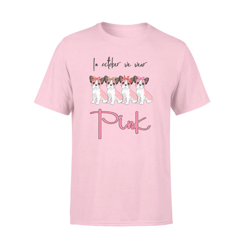 French Bulldogs In October We Wear Pink Breast Cancer Awareness T-Shirt