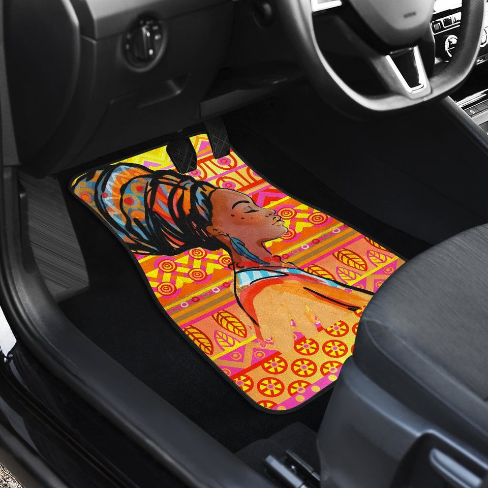 African Girl Aztec Car Floor Mats