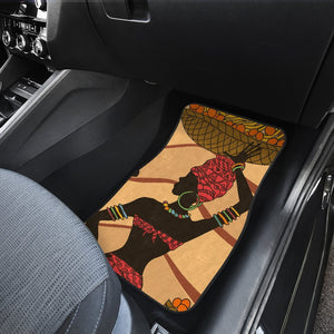 African Girl Pattern Car Floor Mats