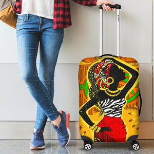 African Girl Print Luggage Cover Protector