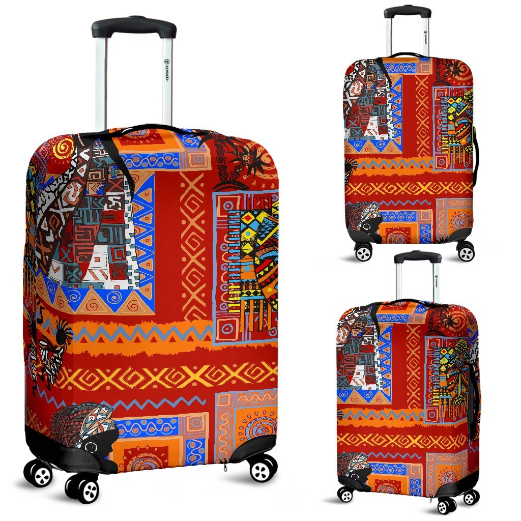 African Print Pattern Luggage Cover Protector