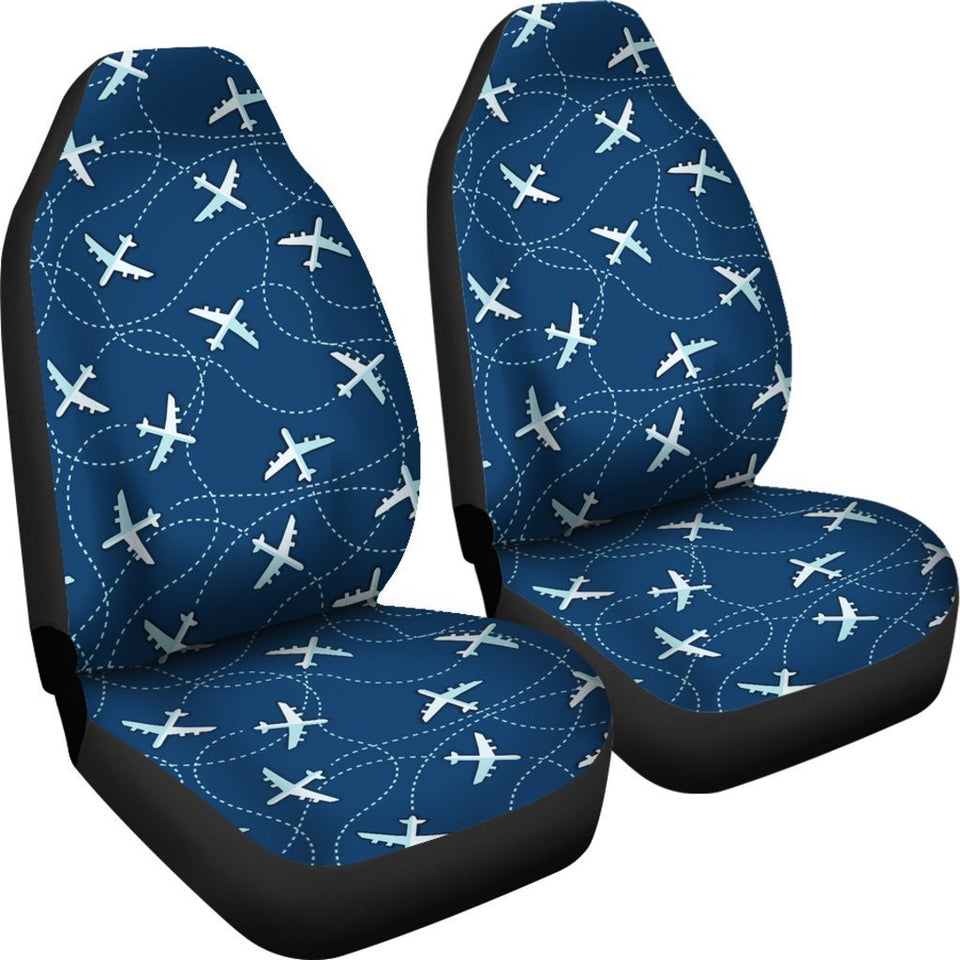 Airplane Print Pattern Seat Cover Car Seat Covers Set 2 Pc, Car Accessories Car Mats Airplane Print Pattern Seat Cover Car Seat Covers Set 2 Pc, Car Accessories Car Mats - Vegamart.com