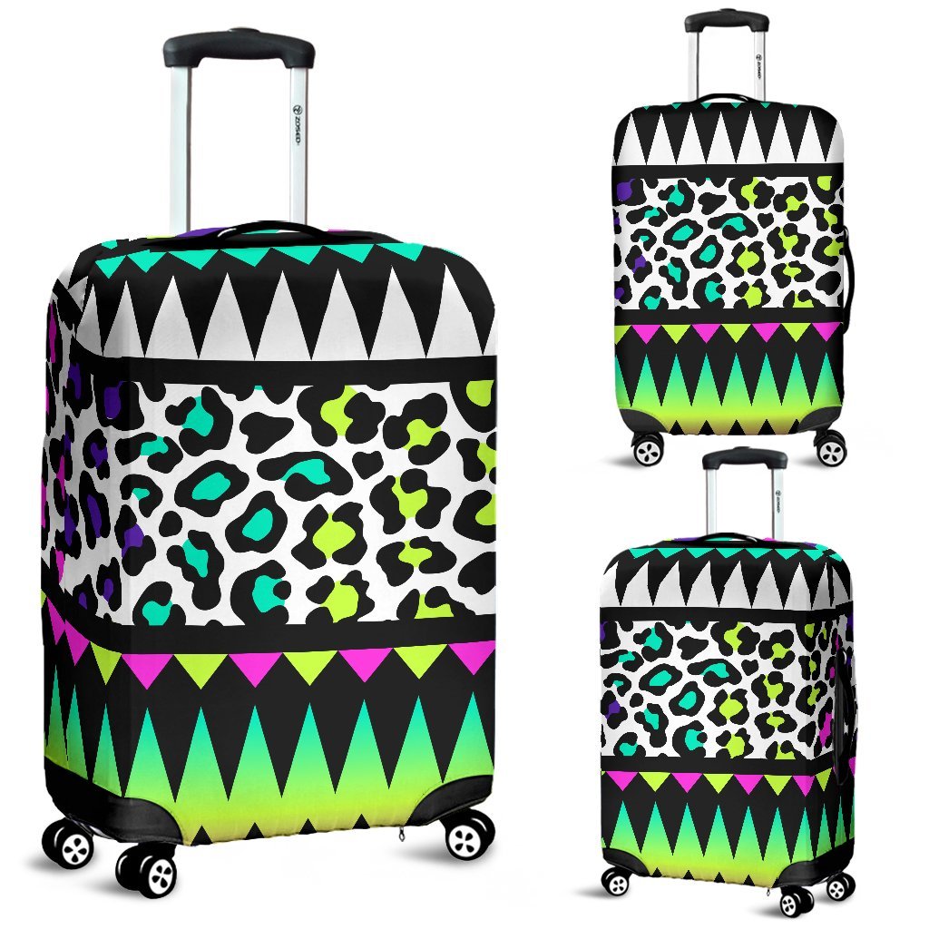Animal Skin Aztec Rainbow Luggage Cover Protector