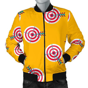 Archery Targets Pattern Print Men Casual Bomber Jacket
