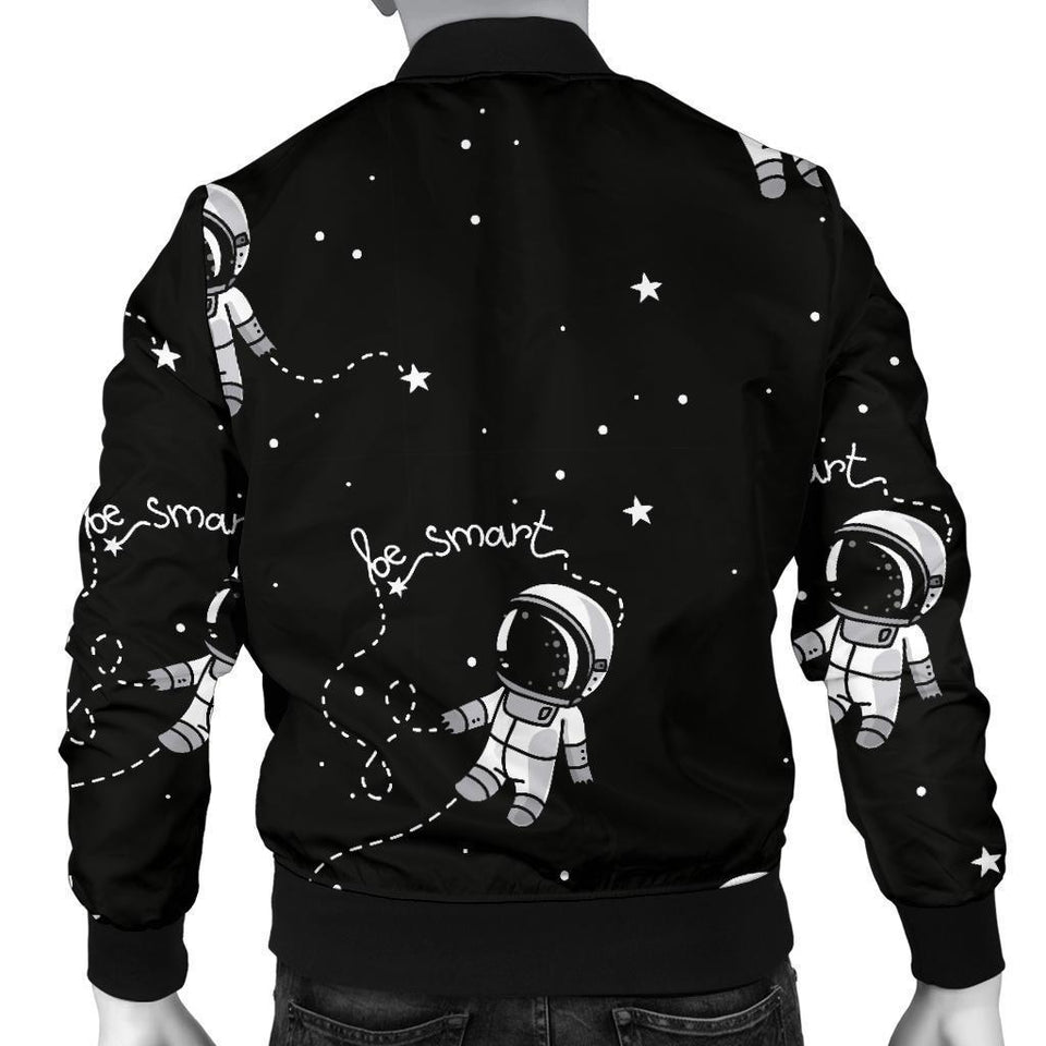 Astronaut Pattern Print Men Casual Bomber Jacket
