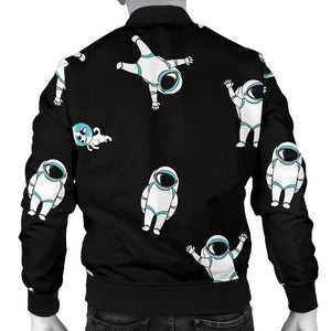Astronaut Print Pattern Men Casual Bomber Jacket