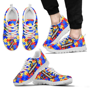 Autism Awareness Black For Women And Men Sneakers Custom Shoes, Sneaker Running Shoes Autism Awareness Black For Women And Men Sneakers Custom Shoes, Sneaker Running Shoes - Vegamart.com