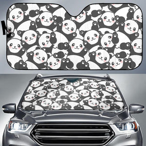 Baby Panda Pattern Print Car Sun Shade