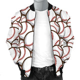 Baseball Print Pattern Men Casual Bomber Jacket