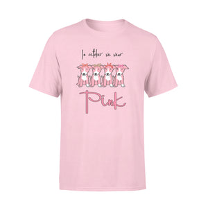 Border Collie In October We Wear Pink Breast Cancer Awareness T-Shirt