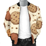 Biscuit Cookie Pattern Print Men Casual Bomber Jacket