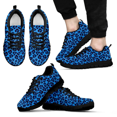 Blue Cheetah Leopard Pattern Print Women