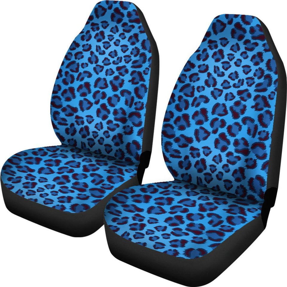 Blue Cheetah Leopard Pattern Print Seat Cover Car Seat Covers Set 2 Pc, Car Accessories Car Mats Blue Cheetah Leopard Pattern Print Seat Cover Car Seat Covers Set 2 Pc, Car Accessories Car Mats - Vegamart.com