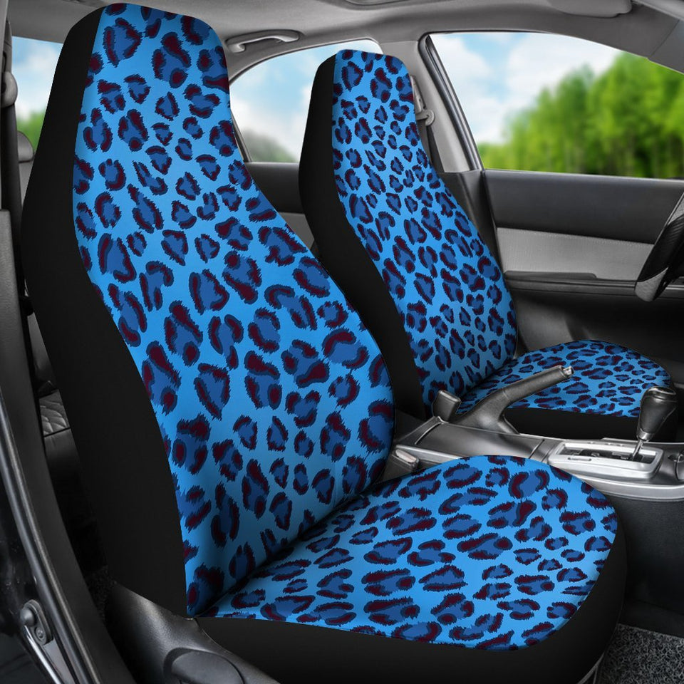 Blue Cheetah Leopard Pattern Print Seat Cover Car Seat Covers Set 2 Pc, Car Accessories Car Mats Blue Cheetah Leopard Pattern Print Seat Cover Car Seat Covers Set 2 Pc, Car Accessories Car Mats - Vegamart.com
