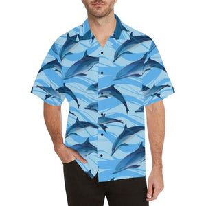 Blue Dolphin Hawaiian Shirt Camping Travel 3D All Over Print Aloha Fashion For Men Blue Dolphin Hawaiian Shirt Camping Travel 3D All Over Print Aloha Fashion For Men - Vegamart.com